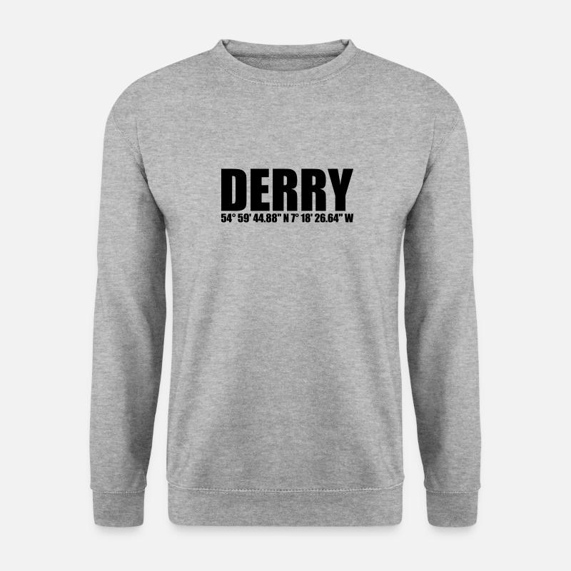 Derry Koordinaten - Unisex Pullover - Weißgrau meliert