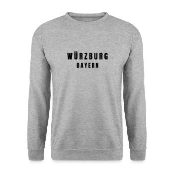 Würzburg Bavaria - Unisex Sweatshirt - salt & pepper - Front - Alina (178cm) & Michal (187cm)