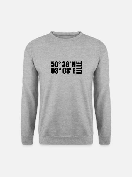 Lille Coordinates - Unisex Sweatshirt - salt & pepper