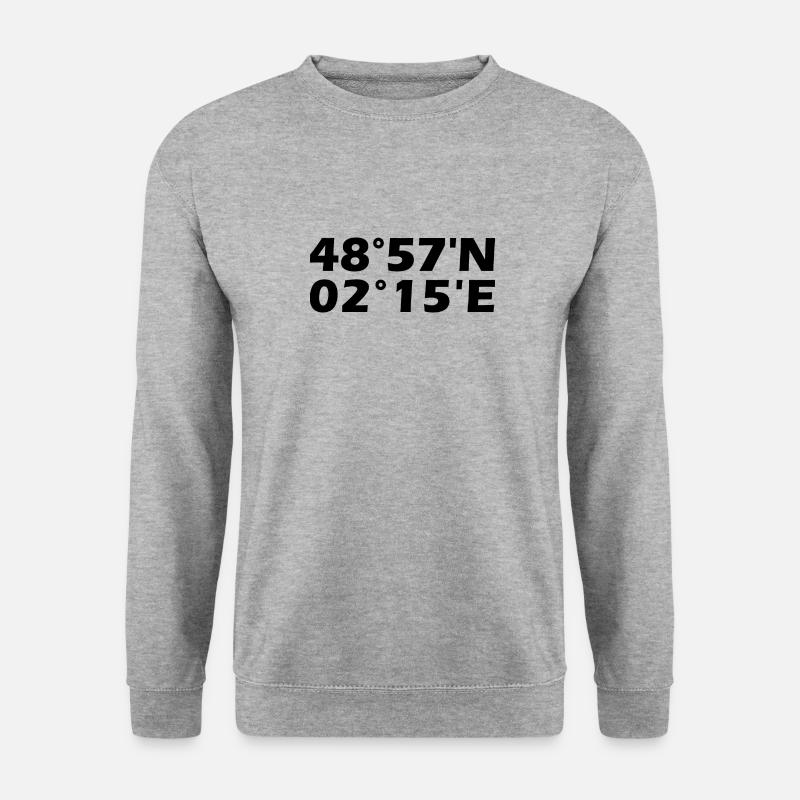 Coordonnées d’Argenteuil - Sweat-shirt Unisexe - gris chiné