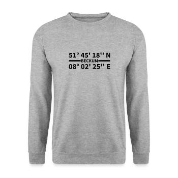 Beckum coordinates - Unisex Sweatshirt - salt & pepper - Front - Alina (178cm) & Michal (187cm)