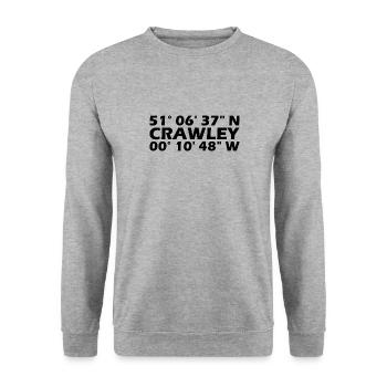 Crawley coordinates - Unisex Sweatshirt - salt & pepper - Front - Alina (178cm) & Michal (187cm)
