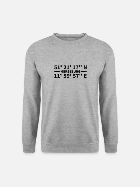 Merseburg coordinates - Unisex Sweatshirt - salt & pepper