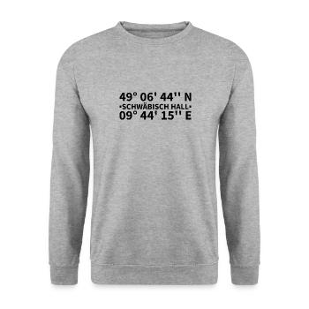 Coordonnées de Schwäbisch Hall - Sweat-shirt Unisexe - gris chiné - Devant - Alina (178cm) & Michal (187cm)