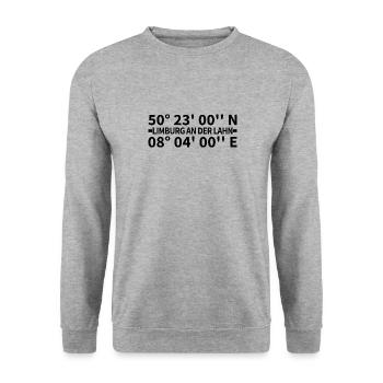 Limburg an der Lahn coordinates - Unisex Sweatshirt - salt & pepper - Front - Alina (178cm) & Michal (187cm)