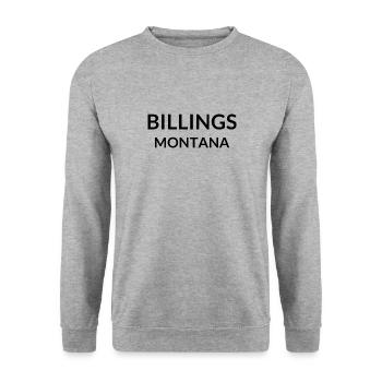 Billings, Montana, USA - Unisex Sweatshirt - salt & pepper - Front - Alina (178cm) & Michal (187cm)