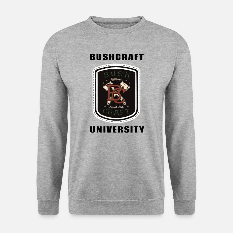 Bushcraft University - Unisex Pullover - Weißgrau meliert