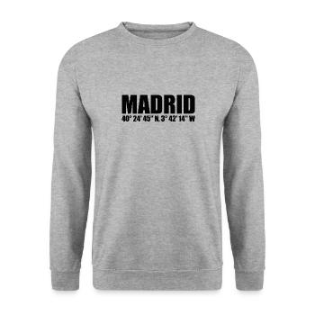 Madrid Coordinates - Unisex Sweatshirt - salt & pepper - Front - Alina (178cm) & Michal (187cm)