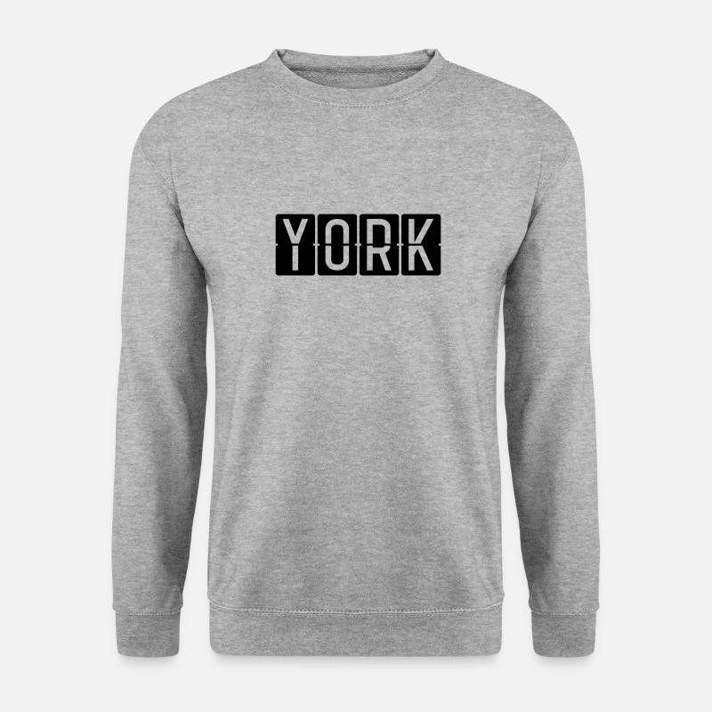 York Flughafentafel - Unisex Pullover - Weißgrau meliert