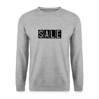 Sale Flughafentafel - Unisex Pullover - Weißgrau meliert - Vorne - Alina (178cm) & Michal (187cm)