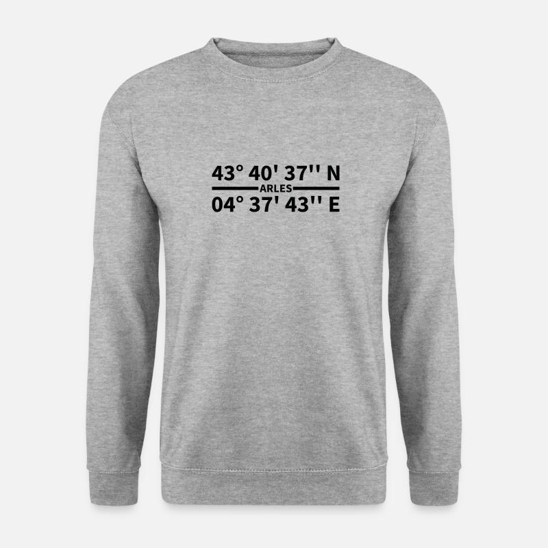 Arles coordinates - Unisex Sweatshirt - salt & pepper