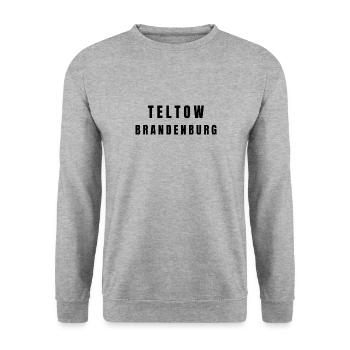 Teltow Brandenburg - Unisex Sweatshirt - salt & pepper - Front - Alina (178cm) & Michal (187cm)