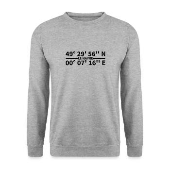 Le Havre coordinates - Unisex Sweatshirt - salt & pepper - Front - Alina (178cm) & Michal (187cm)