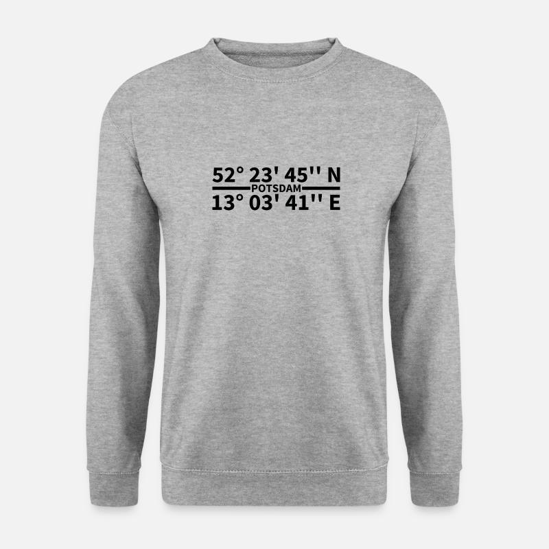 Potsdam Coordinates - Unisex Sweatshirt - salt & pepper