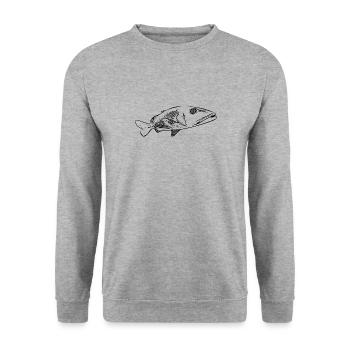 Sinistre patrouille de mérous en mer - Sweat-shirt Unisexe - gris chiné - Devant - Alina (178cm) & Michal (187cm)