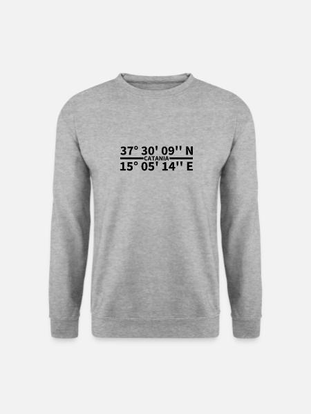 Catania coordinates - Unisex Sweatshirt - salt & pepper