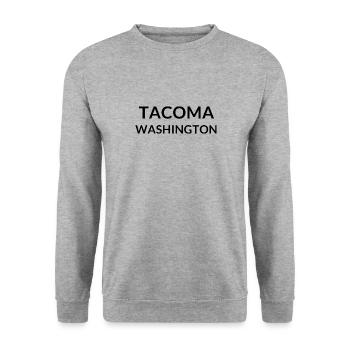 Tacoma Washington USA - Unisex Pullover - Weißgrau meliert - Vorne - Alina (178cm) & Michal (187cm)