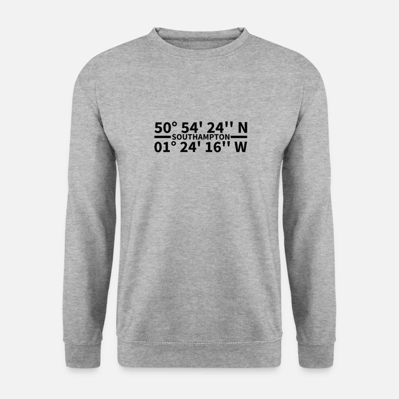 Southampton coordinates - Unisex Sweatshirt - salt & pepper