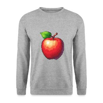 Apple Pixel Gamer - Sweat-shirt Unisexe - gris chiné - Devant - Alina (178cm) & Michal (187cm)
