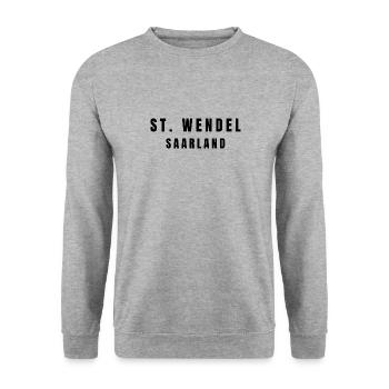 St. Wendel, Sarre - Sweat-shirt Unisexe - gris chiné - Devant - Alina (178cm) & Michal (187cm)
