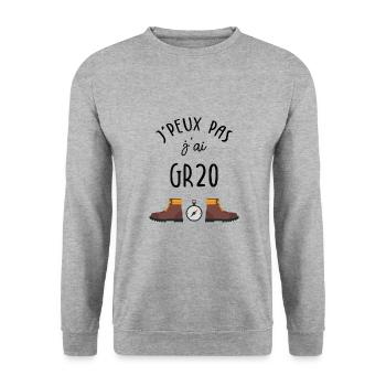 J'peux pas j'ai GR20 - Sweat-shirt Unisexe - gris chiné - Devant - Alina (178cm) & Michal (187cm)