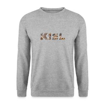 Kiel Hund - Unisex Pullover - Weißgrau meliert - Vorne - Alina (178cm) & Michal (187cm)