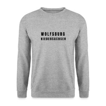 Wolfsburg Lower Saxony - Unisex Sweatshirt - salt & pepper - Front - Alina (178cm) & Michal (187cm)