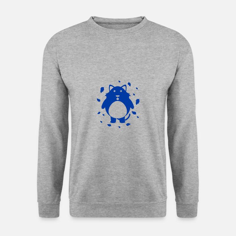 Waschbär - Zootier - Naturschutz - Unisex Pullover - Weißgrau meliert