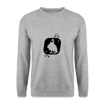 Aigle - Oiseau de proie Faucon Vautour - Sweat-shirt Unisexe - gris chiné - Devant - Alina (178cm) & Michal (187cm)