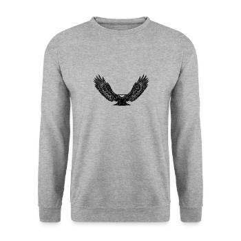 Eagles in flight for falconers and bird lovers - Unisex Sweatshirt - salt & pepper - Front - Alina (178cm) & Michal (187cm)