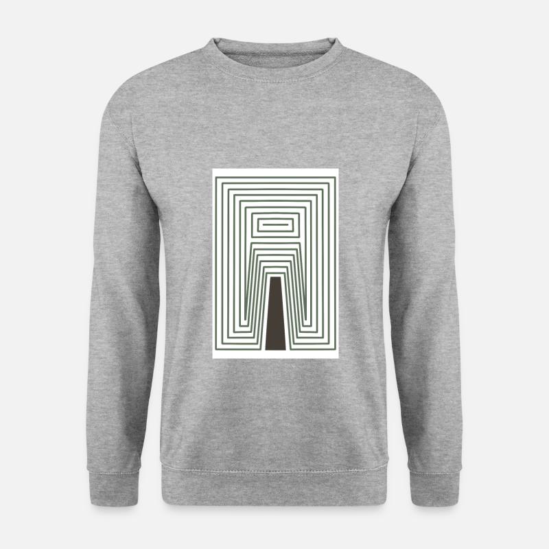 Abstraktes Baum-Design - Weiß - Unisex Pullover - Weißgrau meliert