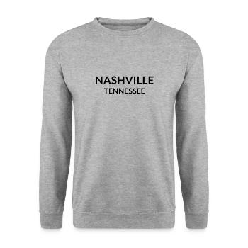 Nashville Tennessee USA - Unisex Pullover - Weißgrau meliert - Vorne - Alina (178cm) & Michal (187cm)