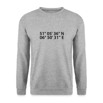 Coordonnées de Dormagen - Sweat-shirt Unisexe - gris chiné - Devant - Alina (178cm) & Michal (187cm)