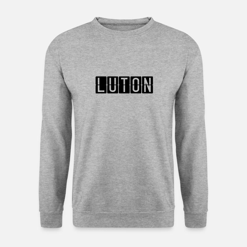 Luton Flughafentafel - Unisex Pullover - Weißgrau meliert
