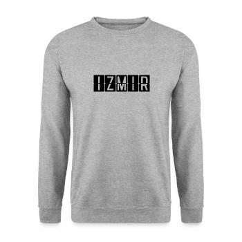 Izmir Airport Sign - Unisex Sweatshirt - salt & pepper - Front - Alina (178cm) & Michal (187cm)