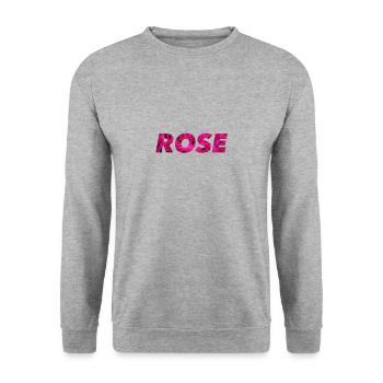 rose - Unisex Sweatshirt - salt & pepper - Front - Alina (178cm) & Michal (187cm)