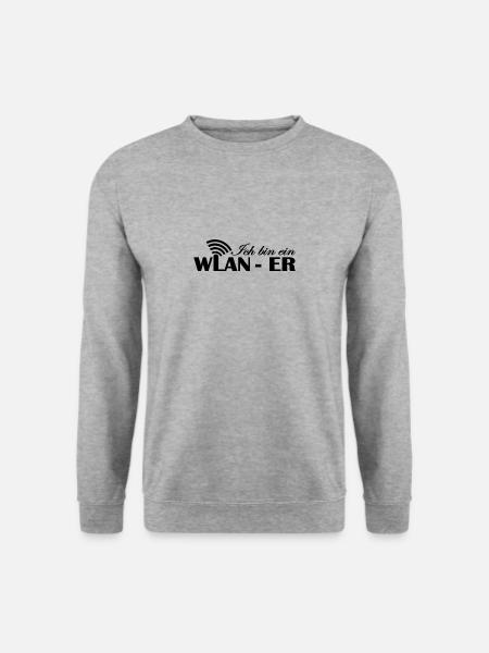 WLan-er - Unisex Pullover - Weißgrau meliert