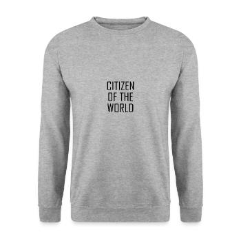 citoyen du monde droits à l'égalité anti-racisme - Sweat-shirt Unisexe - gris chiné - Devant - Alina (178cm) & Michal (187cm)