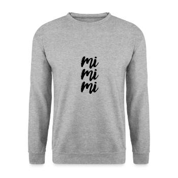 mimimi - Unisex Pullover - Weißgrau meliert - Vorne - Alina (178cm) & Michal (187cm)