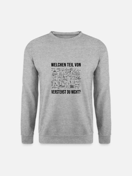 Welchen Teil von hast du nicht verstanden Mathe - Unisex Pullover - Weißgrau meliert