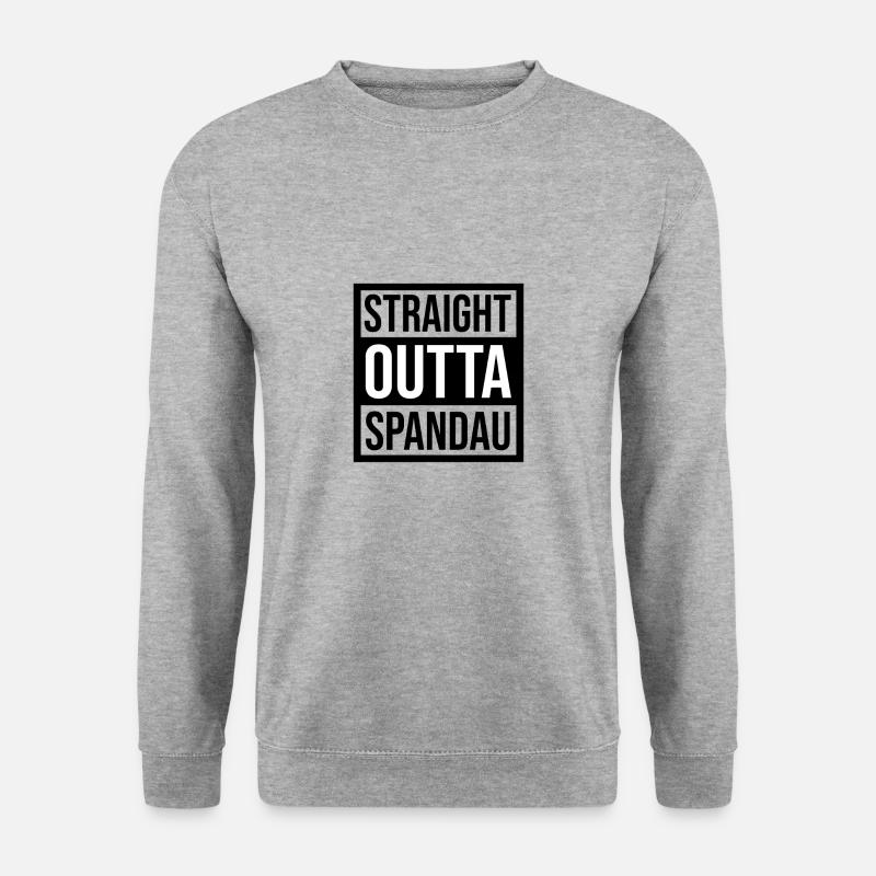Straight Outta Spandau - Unisex Pullover - Weißgrau meliert