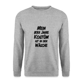 Mon costume des années 80 est à la lessive - Sweat-shirt Unisexe - gris chiné - Devant - Alina (178cm) & Michal (187cm)