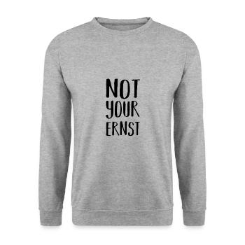 Not Your Ernst - Unisex Pullover - Weißgrau meliert - Vorne - Alina (178cm) & Michal (187cm)