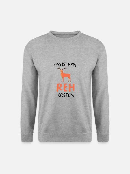Das ist mein Reh Kostüm - Unisex Pullover - Weißgrau meliert