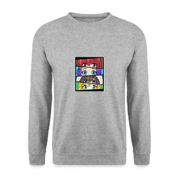 Anime Girl Manga Japan Ramen Cosplay - Unisex Sweatshirt - salt & pepper - Front - Alina (178cm) & Michal (187cm)