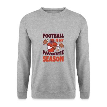 Footballer My Favorite Season Football - Unisex Sweatshirt - salt & pepper - Front - Alina (178cm) & Michal (187cm)