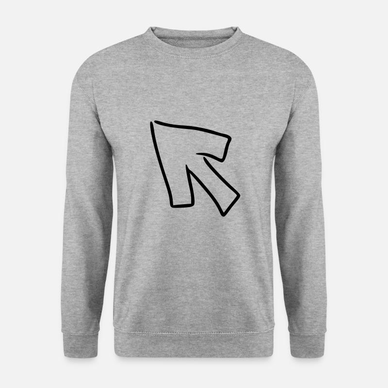 Arrow drawing sketch black - Unisex Sweatshirt - salt & pepper