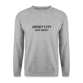 Jersey City New Jersey USA - Unisex Pullover - Weißgrau meliert - Vorne - Alina (178cm) & Michal (187cm)