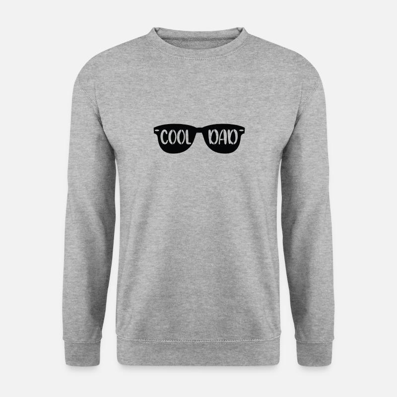 Cool Dad Sonnenbrille - Papa Vater Geschenk - Unisex Pullover - Weißgrau meliert