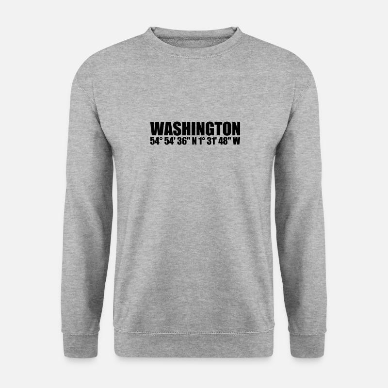 Washington coordinates - Unisex Sweatshirt - salt & pepper